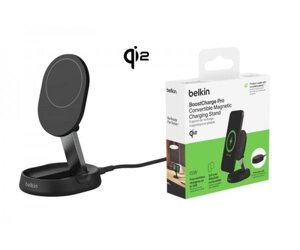 Belkin Зарядне бездротовий пристрій 15Вт Magnetic Stand Qi2, чорний