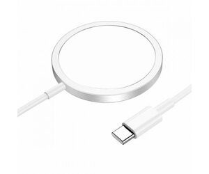 Бездротовий зарядний пристрій HOCO CW47 Original series 15W magnetic wireless fast charger White