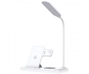 Бездротовий зарядний пристрій Usams US-CD195 15W 4in1 Wireless Charging Holder With Table Lamp