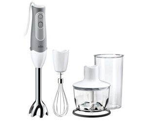 Блендер Braun MQ 535 SAUCE White, 600W, занурювальний, подрібнювач 500 мл, склянка 600 мл, турбо режим, регульована