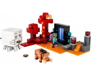 Блоковий конструктор LEGO Minecraft Засідка біля порталу Нижній світ (21255)