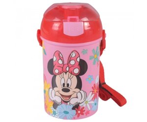 Дитяча пляшка для води з ремінцем 450 мл Stor Minnie Mouse (74469)