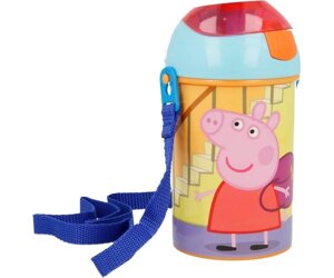 Дитяча пляшка для води з ремінцем 450 мл Stor Peppa Pig (48669)