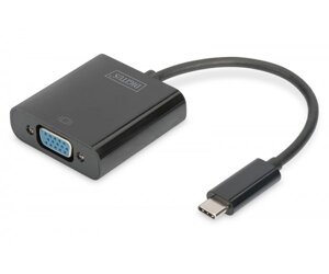 Digitus адаптер USB-C - VGA full HD, M/F, 0.15 m