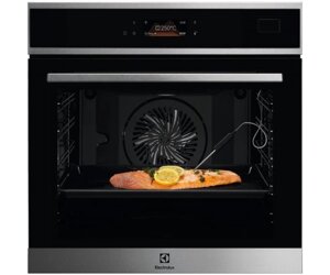 Electrolux Духовий шафа електричний, 70л, А, пара, дисплей, конвекція, ф-ція пароварки, телескопічні напрямні, чорний