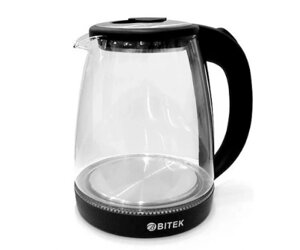 Електричний чайник BITEK BT-3110, з підсвічуванням, 2400W, 1.8L, Black