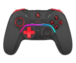 Геймпад Bloody GPW70, Black/Red, бездротовий (USB 2.4GHz), для ПК / PS3 / Switch / Android, подвійна вібрація, 600 mAh