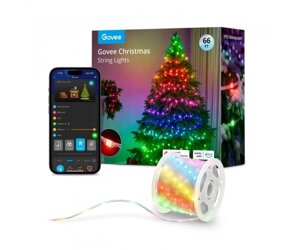 Govee Гірлянда Smart LED H70C2 Christmas Light, 200 Leds, RGBIC, IP65, 20м, кабель прозорий