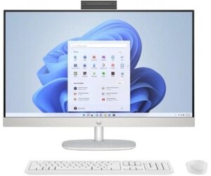 HP Компютер персональний моноблок All-in-One 27 FHD IPS AG, Intel U7-155U, 16GB, F512GB, UMA, WiFi, кл+м, DOS, білий