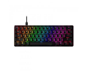 HyperX Клавіатура механічна Alloy Origins 60 61key, Red, USB-A, EN/UA, RGB, чорний