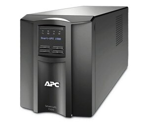 Джерело безперебійного живлення APC Smart-UPS 1500VA LCD, Lin. int., AVR, 8 х IEC, SmartSlot, USB, RJ-45, метал (SMT