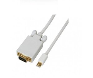 Кабель Mini DisplayPort M - VGA M 1.8м білий