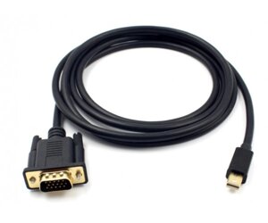 Кабель Mini DisplayPort M - VGA M 1.8м чорний