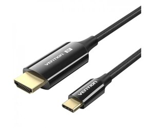 Кабель USB 3.1 type-C M - HDMI M, 1.8m 8K 60 гц zinc alloy TPE black vention