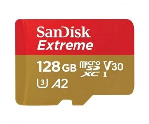 Карта памяті sandisk 128 GB microsdxc UHS-I U3 V30 A2 extreme (sdsqxaa-128G-GN6ma)