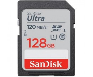 Карта памяті sandisk 128 GB SDXC UHS-I U1 ultra (sdsdunb-128G-GN6in)