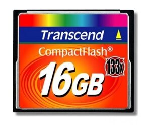 Карта памяті Transcend 16 GB 133X CompactFlash Card TS16GCF133