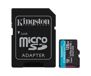 Kingston Canvas Go! Plus microSD[Карта пам'яті microSD 128GB C10 UHS-I U3 A2 R170/W90MB/s + SD]