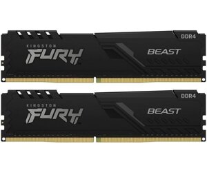 Kingston пам'ять пк DDR4 32GB KIT (16gbx2) 3200 FURY beast black