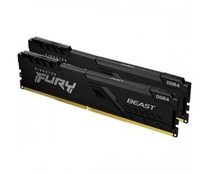 Kingston пам'ять пк DDR4 32GB KIT (16gbx2) 3733 FURY beast black