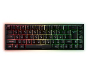 Клавіатура 2E KG350 GAMING, Black, USB, мембранна, компактна, RGB-підсвічування (3 режими), захист від вологи, м'який