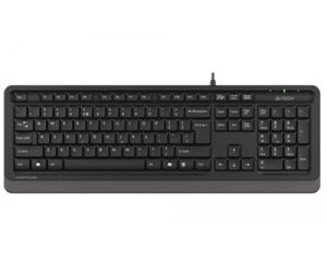 Клавіатура A4Tech FK10 Fstyler, Black/Grey, USB, 12 мультимедійних кнопок, захист від бризок, 1.5 м, UA/RU/US