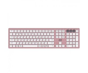 Клавіатура бездротова 2E KS270, Pink/White, Bluetooth / USB 2.4GHz, до 10 м, 2xAAA (2E-KS270WBPN_UA)