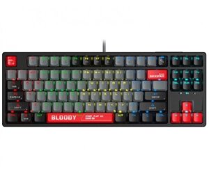 Клавіатура Bloody S87 Energy Red, механічна, ігрова, USB, RGB підсвічування, BLMS TKL Switch