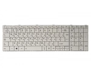 Клавiатура для ноутбука TOSHIBA Satellite C850, C870 бiлий, бiлий фрейм