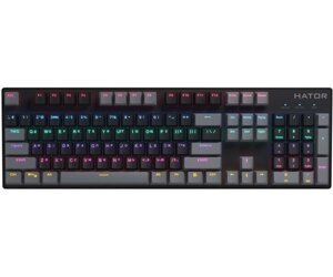 Клавіатура Hator Starfall Rainbow Origin Blue, Black, USB, механічна, 104 кнопки, RGB підсвічування (HTK-609-BBG)