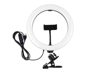 Кільцева USB LED лампа Puluz PKT3126B 10.2 + затискач