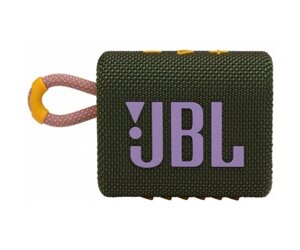 Колонка портативна 1.0 JBL Go 3 Green, 4.2 Bт, Bluetooth, живлення від акумулятора, IPX7 водонепроникна (JBLGO3GRN)