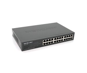 Комутатор Mercury S124D, 24 порти Ethernet 10/100 Мбіт / сек, BOX Q6