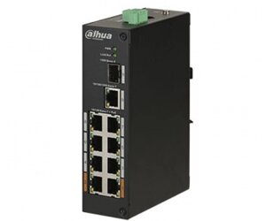 Комутатор POE DH-PFS3110-8ET-96 48V з 8 портами POE 100Мбіт + 1 порт UP-Link 1000Мбіт + 1 порт SFP, корпус - метал,