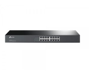 Комутатор TP-LINK TL-SF1016, Black, 16-портовий, 10/100 Мбіт/с, некерований, стійковий