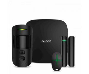 Комплект бездротової сигналізації Ajax StarterKit Cam Plus black (Hub 2 Plus / MotionCam / DoorProtect / SpaceControl)