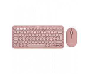 Комплект (клавіатура, миша) бездротовий Logitech Pebble 2 Combo Rose (920-012241)