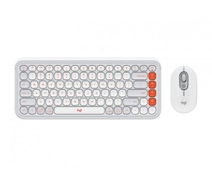 Комплект (клавіатура, миша) бездротовий Logitech Pop Icon Combo Off White (920-013141)