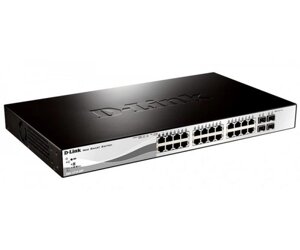 Комутатор D-link DGS-1210-28P (24port 1GE poe, 4x1GE/SFP, websmart)