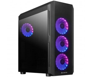 Корпус chieftec scorpion 4 GL-04B-UC-OP 4x120mm A-RGB, USB-C, ATX, без бж, black