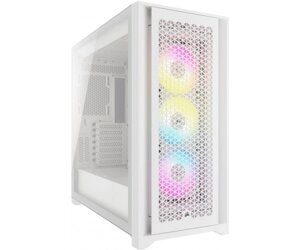 Корпус Corsair iCUE 5000D RGB AirFlow Tempered Glass White (CC-9011243-WW) без БЖ