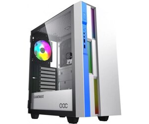 Корпус GameMax Brufen C3 WB White, Midi Tower, без БЖ, для ATX / Micro ATX / Mini ITX, 1xUSB 2.0, 1xUSB 3.0, 1x120 мм