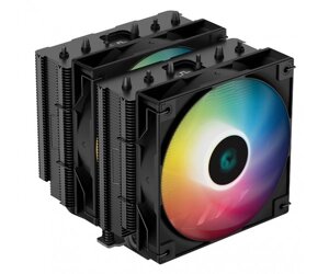 Кулер для процесора Deepcool AG620 BK ARGB, Black, алюміній, 2x120 мм, для Intel 115x/1200/1700, AMD AMx/FMx