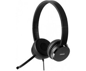 Lenovo Гарнітура ПК стерео On-ear 100, USB, 1.8м, чорний