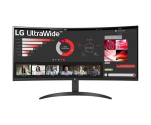 LG монітор 34 34WR50QC-B 2xhdmi, DP, audio, VA, 3440x1440, 21:9, 100hz, srgb 99%curved, freesync, HDR10