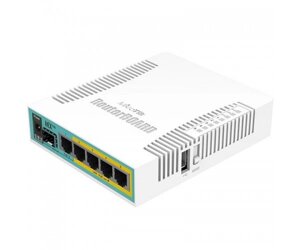 Маршрутизатор Mikrotik RB960PGS hEX PoE with 800MHz CPU, 128MB RAM, 5x Gigabit LAN (four with PoE ou