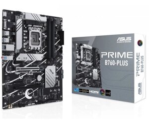 Материнська плата LGA1700, asus PRIME B760-PLUS, B760, 4xddr5, int. video (CPU), 4xsata3, 3xm. 2, 1xpci-E 16x 5.0,