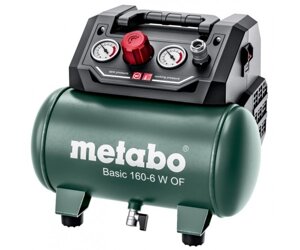 Metabo компресор BASIC 160-6 W OF pbasic 160-6 W OF, ресивер 6л, 900вт, 160л/хв, 8 бар, 8.4кг