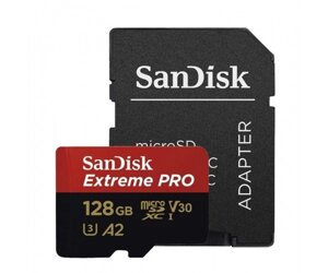 Microsdxc (UHS-1 U3) sandisk extreme pro A2 128gb class 10 V30 (R200MB/s,W90MB/s) (adapter)