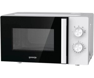 Мікрохвильова піч Gorenje MO20E1WH, White, 800W, 20л, звичайна (соло), 5 рівнів потужності, поворотні перемикачі,